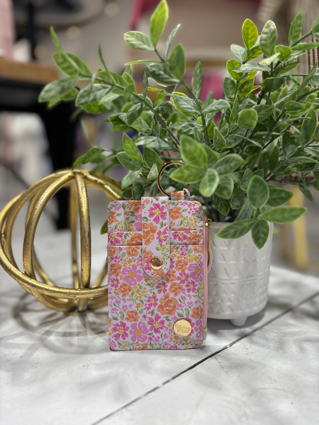 Keychain Wallet - Secret Garden Pink