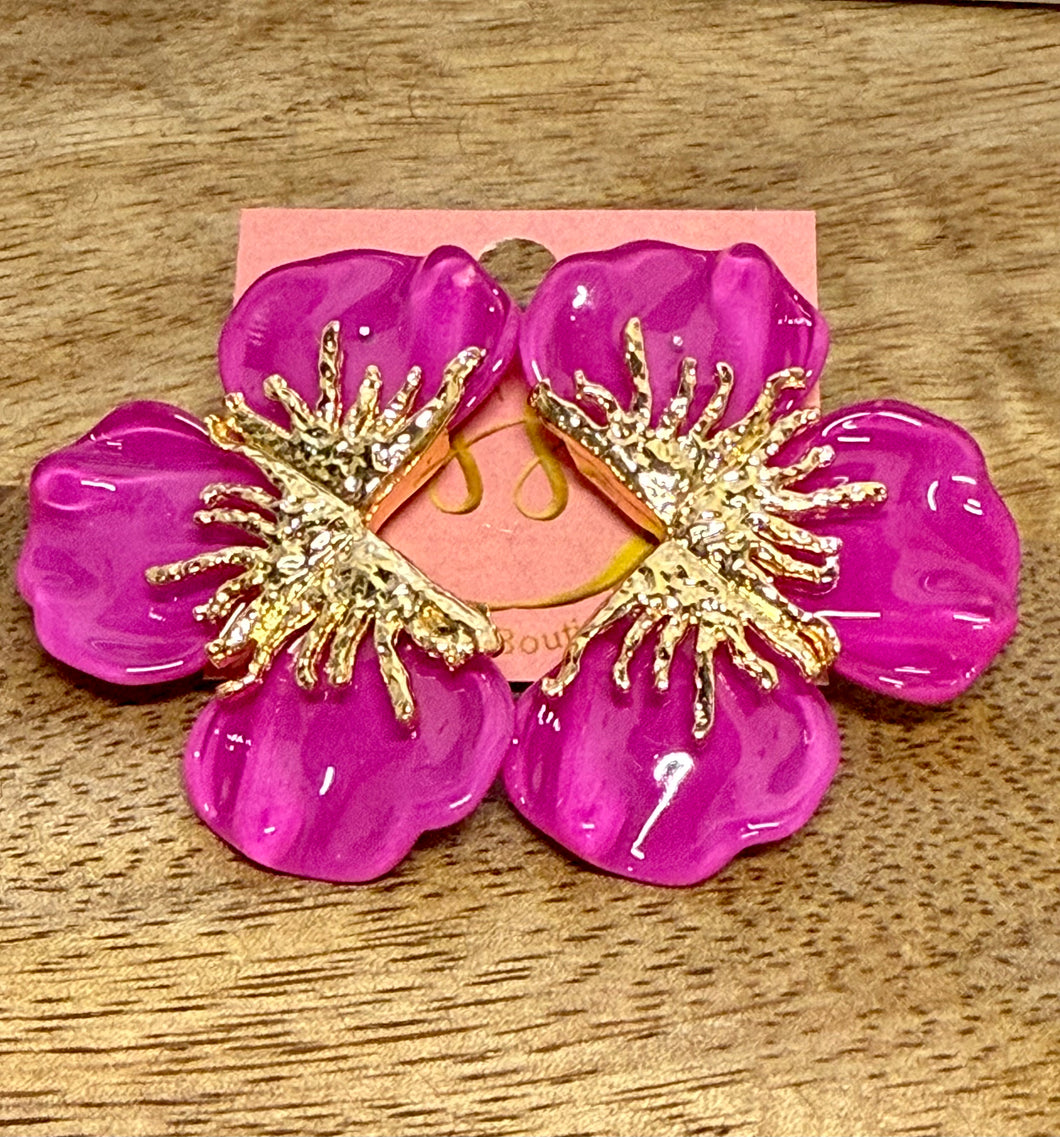 The Mia Earrings- Pink