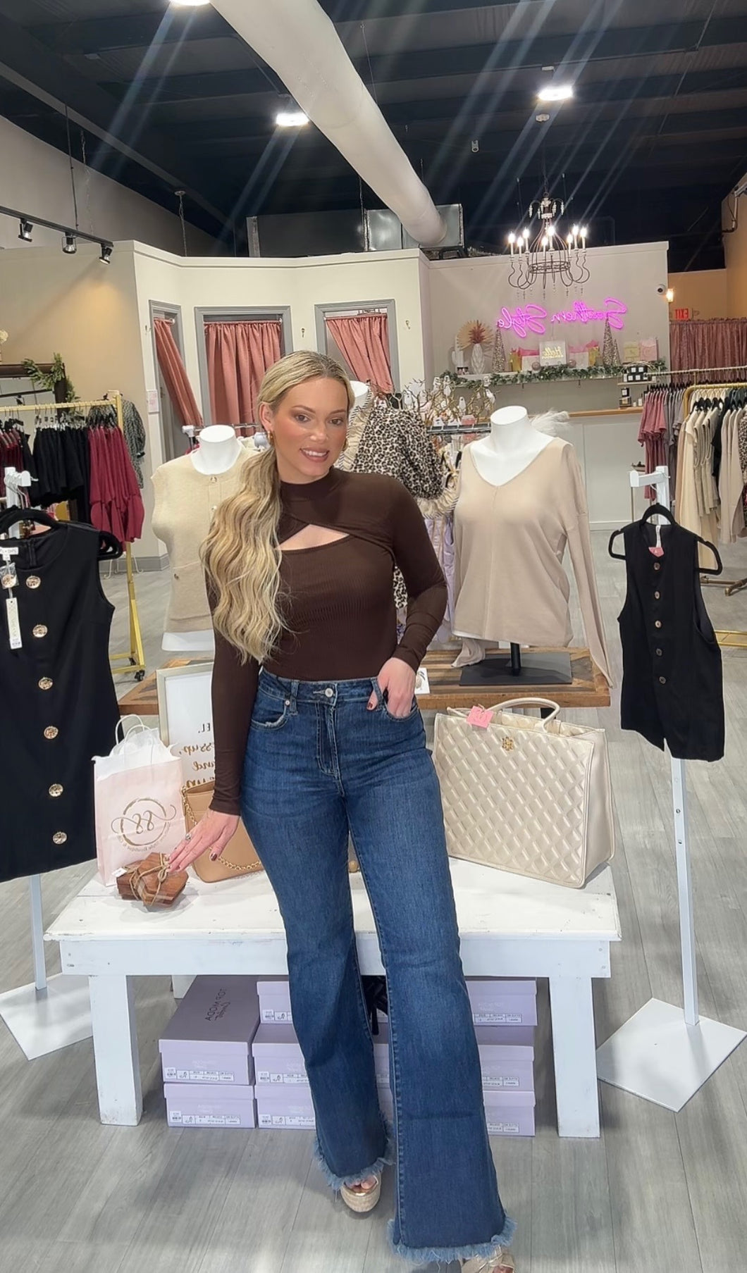 The Brown Keyhole Top