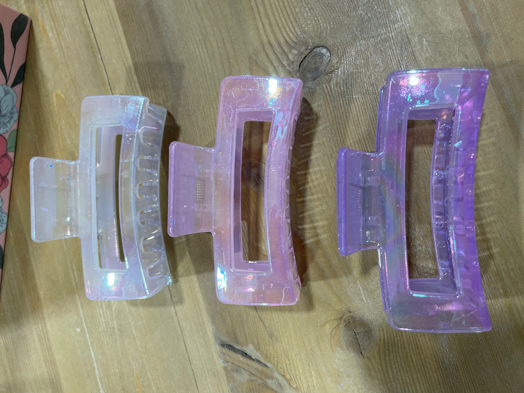 The Rectangle Iridescent Clip