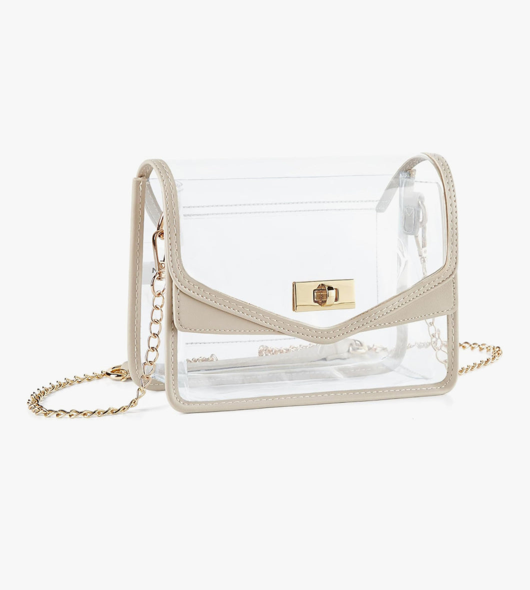Clear Tan Purse