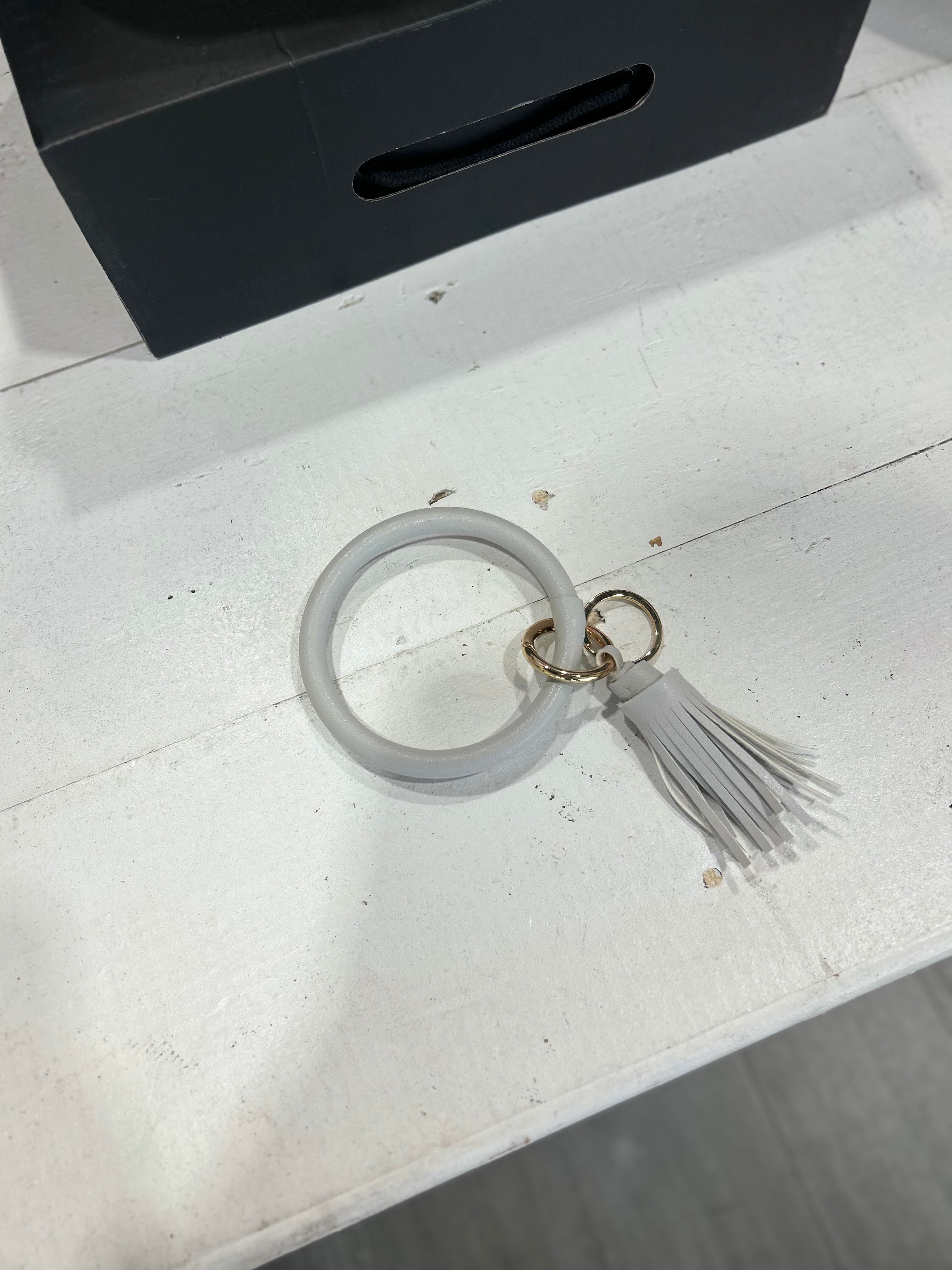 Grey Keychains Light Grey Keychain – Southern Style LA