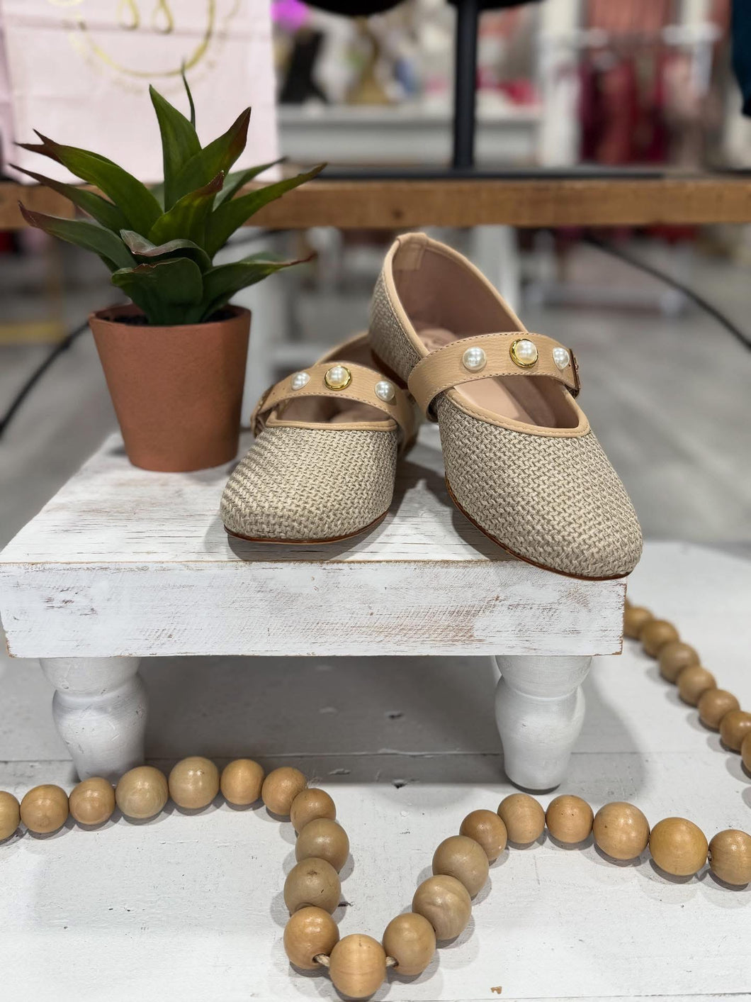 Raffia Mary Janes