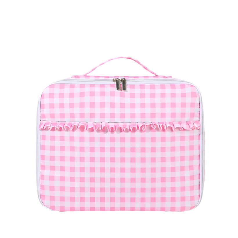 Pink Check Lunch Bag