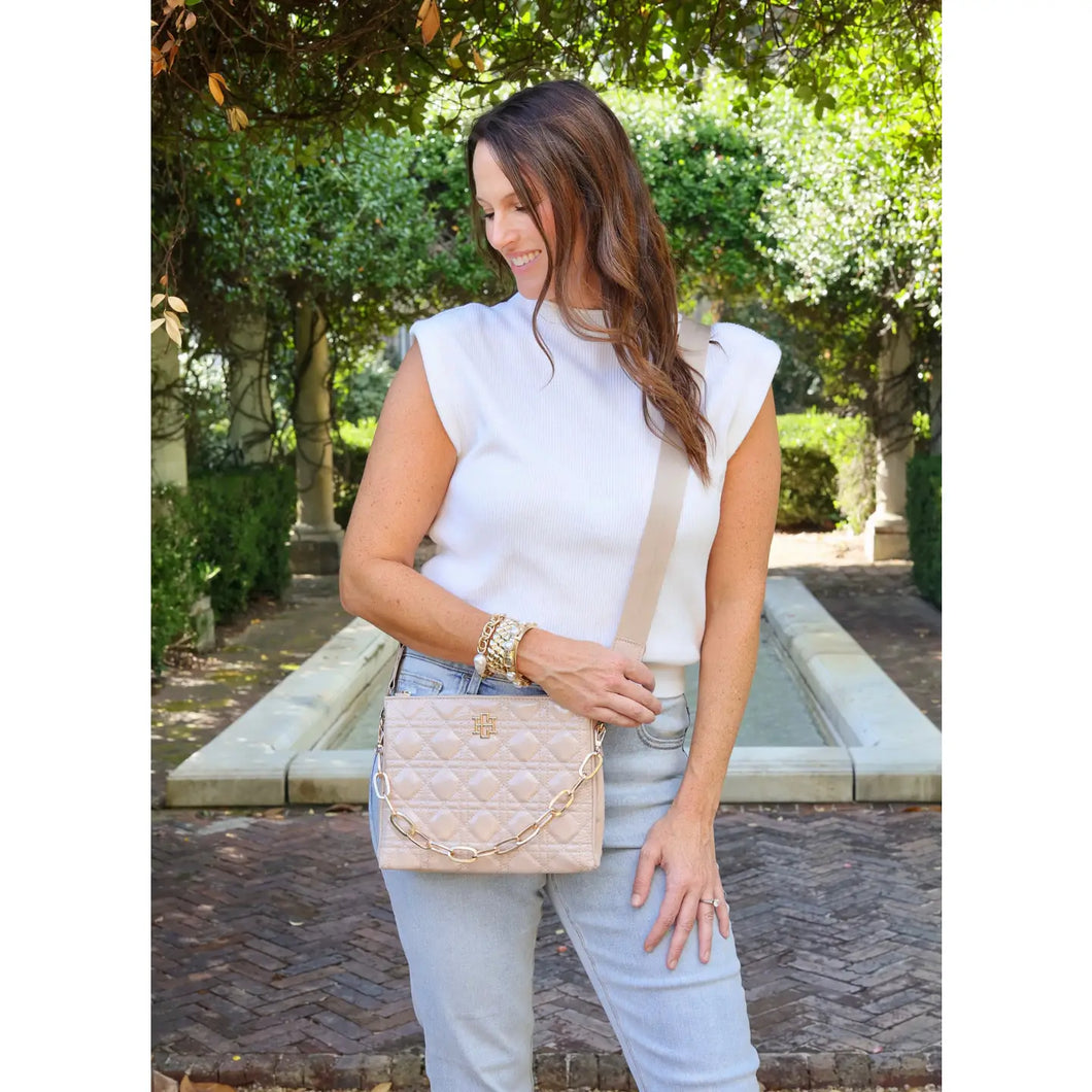 The Ariana Crossbody - Nude Patent