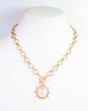 Load image into Gallery viewer, Macquarie Pearl Toggle Necklace Worn Gold: Default
