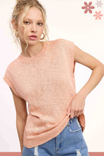Load image into Gallery viewer, JCS3598-Loose Fit Sleeveless Ribbed Knit Crew Mock Neck Top: Hot Choco / S
