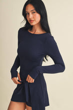 Load image into Gallery viewer, Long Sleeve Wrap Tie Front Dress: Dark Chocolate / M
