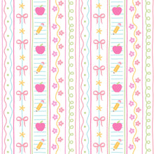 Load image into Gallery viewer, Teacher Stripes with Pink Bow (TALL ONLY)

