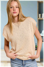 Load image into Gallery viewer, JCS3598-Loose Fit Sleeveless Ribbed Knit Crew Mock Neck Top: Hot Choco / M

