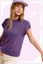 Load image into Gallery viewer, JCS3598-Loose Fit Sleeveless Ribbed Knit Crew Mock Neck Top: Hot Choco / L
