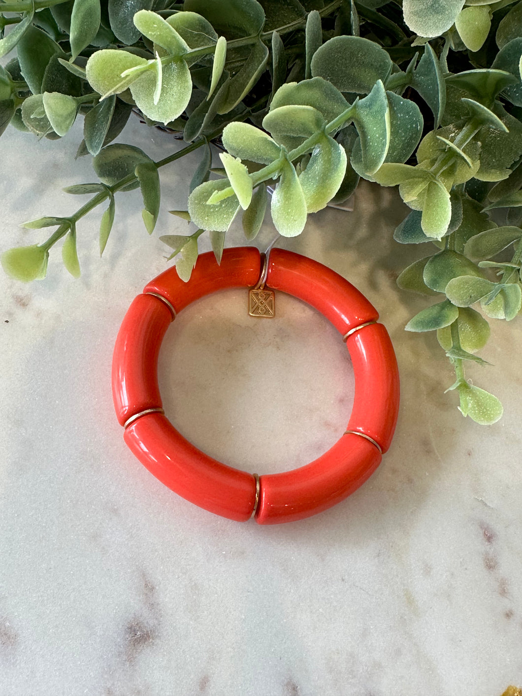 Burnt Orange Acrylic Bracelet