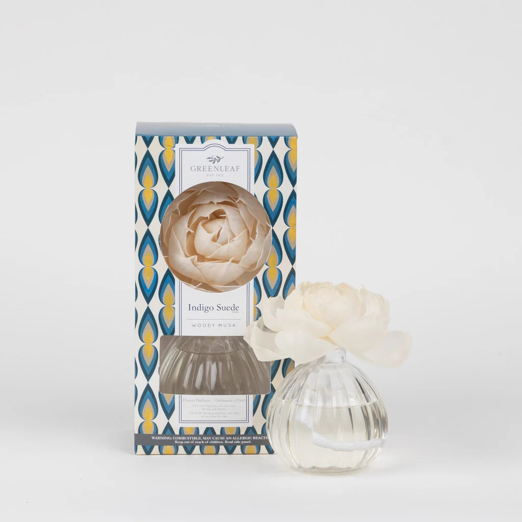 Indigo Suede Flower Diffuser